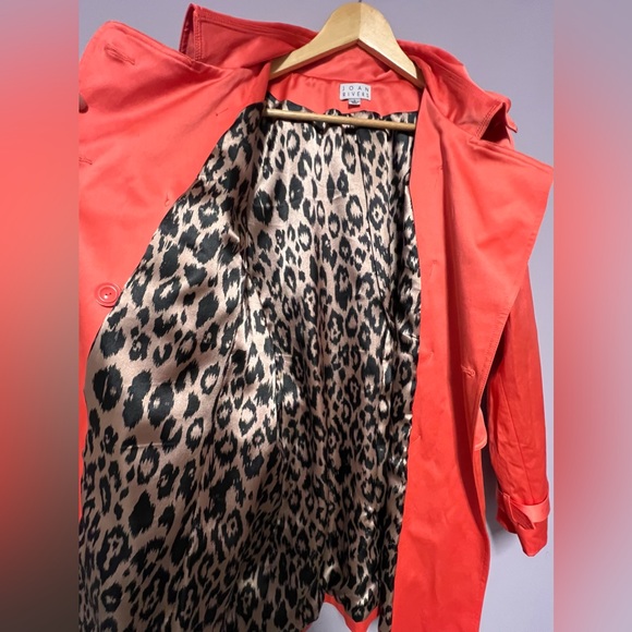JOAN Rivers ORANGE Trench Coat WOMEN L - Picture 8 of 15